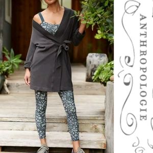 Anthropologie Daily Practice Wrap Cardigan, Organic Cotton, Black, Small, NWT